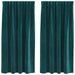 Perdele opace 2 pcs Verde închis 140 x 175 cm Catifea - WALTI WALTI