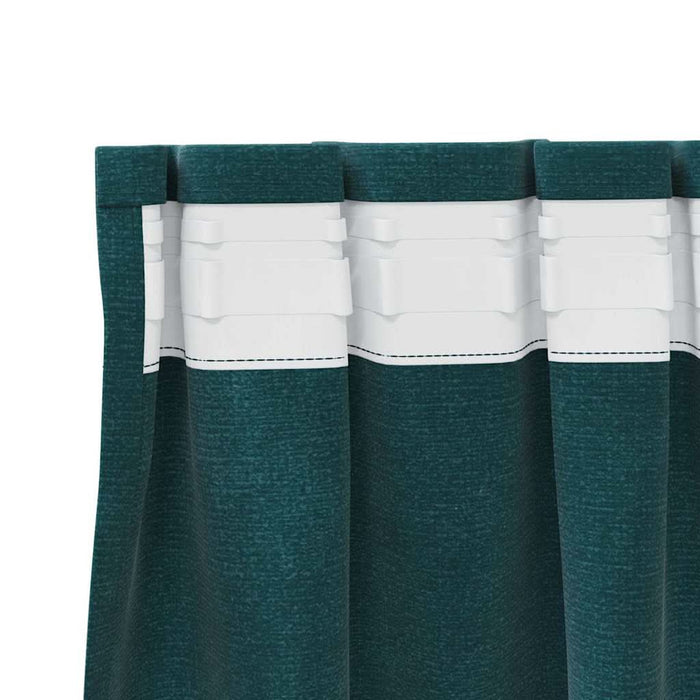 Perdele opace 2 pcs Verde închis 140 x 225 cm Catifea - WALTI WALTI