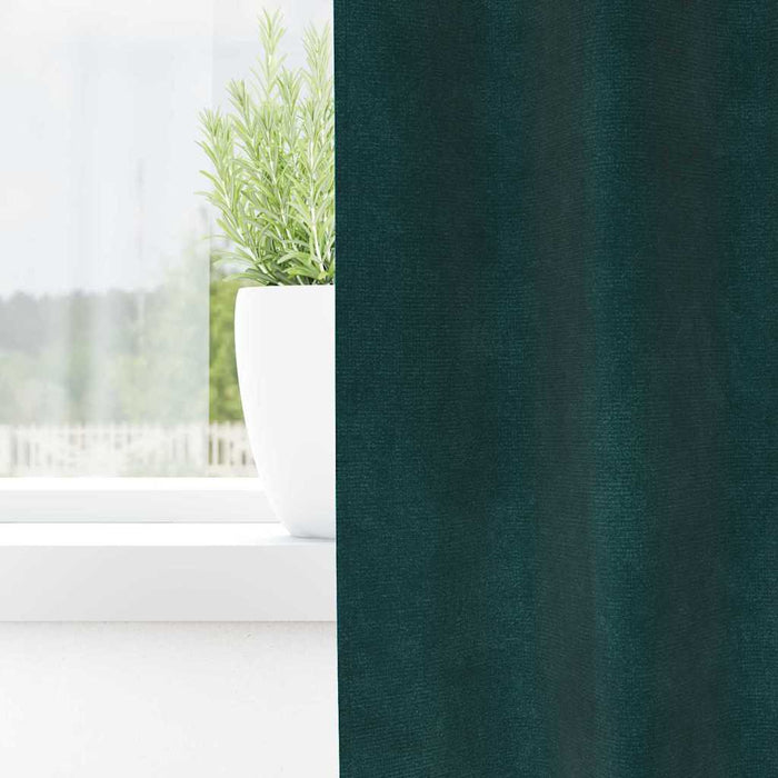 Perdele opace 2 pcs Verde închis 140 x 225 cm Catifea - WALTI WALTI