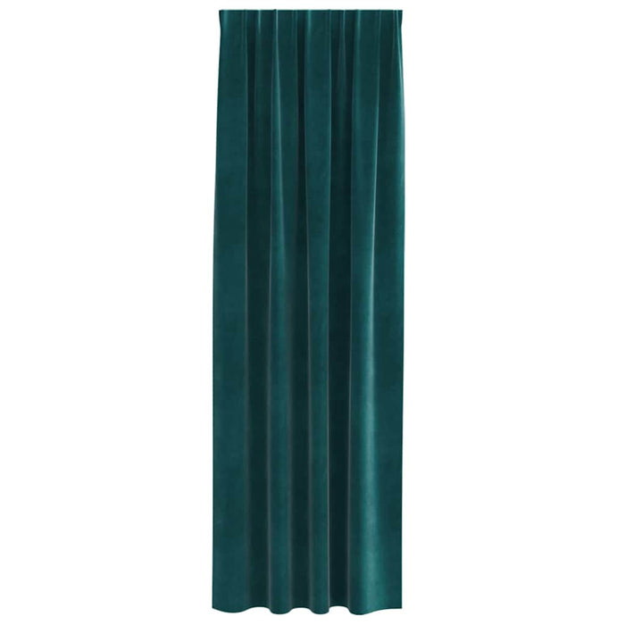 Perdele opace 2 pcs Verde închis 140 x 225 cm Catifea - WALTI WALTI