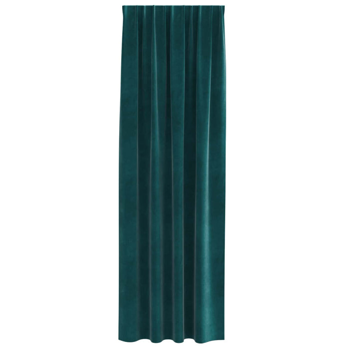 Perdele opace 2 pcs Verde închis 140 x 260 cm Catifea - WALTI WALTI