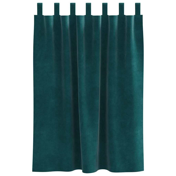 Perdele opace 2 pcs Verde închis 140 x 140 cm Catifea - WALTI WALTI