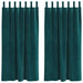 Perdele opace 2 pcs Verde închis 140 x 175 cm Catifea - WALTI WALTI
