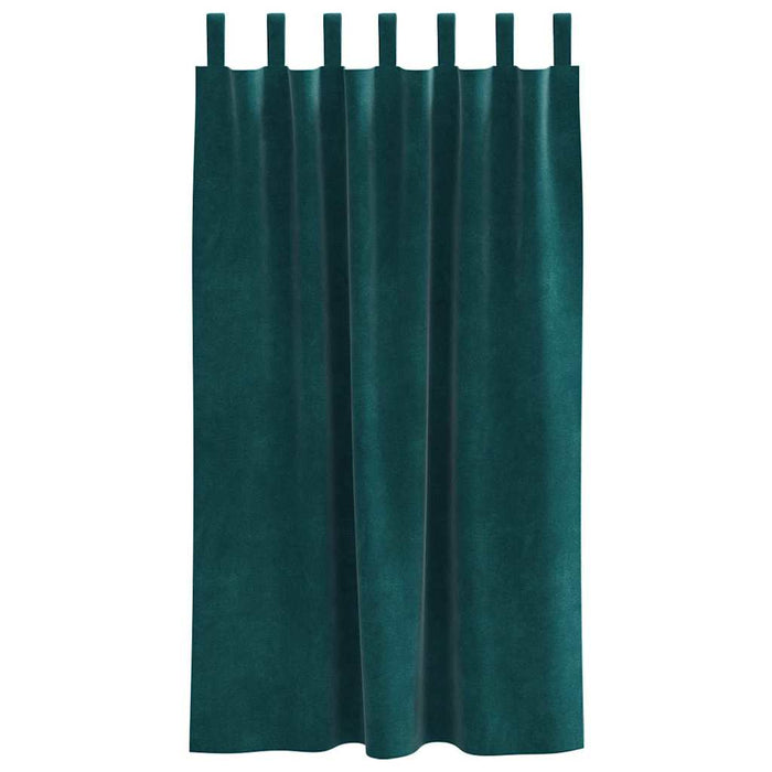 Perdele opace 2 pcs Verde închis 140 x 175 cm Catifea - WALTI WALTI