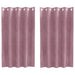 Perdele opace 2 pcs Roz închis 140 x 140 cm Catifea - WALTI WALTI