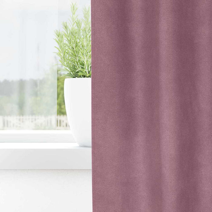 Perdele opace 2 pcs Roz închis 140 x 140 cm Catifea - WALTI WALTI