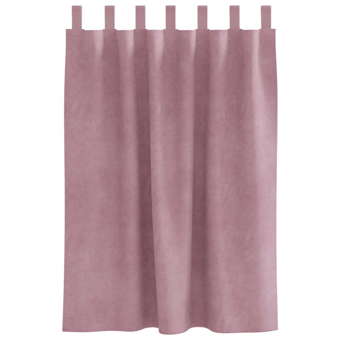 Perdele opace 2 pcs Roz închis 140 x 140 cm Catifea - WALTI WALTI