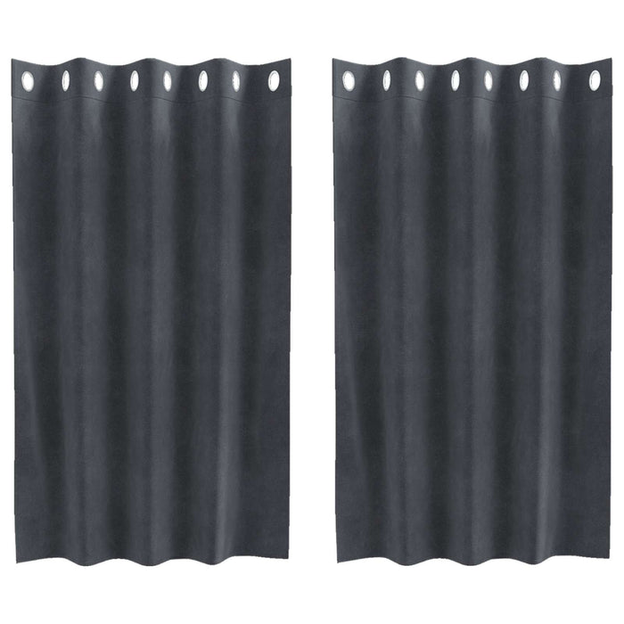 Perdele opace 2 buc. Gri deschis 140 x 140 cm Catifea WALTI