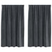 Perdele opace 2 pcs Gri deschis 140 x 140 cm Catifea - WALTI WALTI