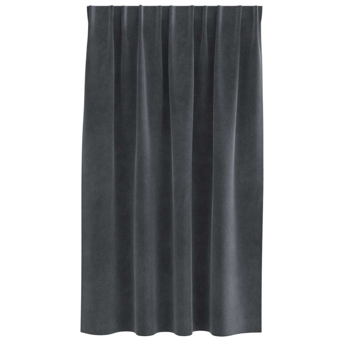 Perdele opace 2 pcs Gri deschis 140 x 140 cm Catifea - WALTI WALTI