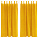 Perdele opace 2 pcs Galben muștar 140 x 175 cm Catifea - WALTI WALTI