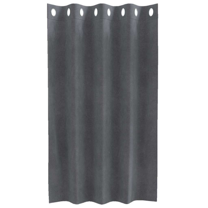 Perdele opace 2 pcs Gri deschis 140 x 140 cm Catifea WALTI