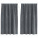 Perdele opace 2 pcs Gri deschis 140 x 140 cm Catifea - WALTI WALTI
