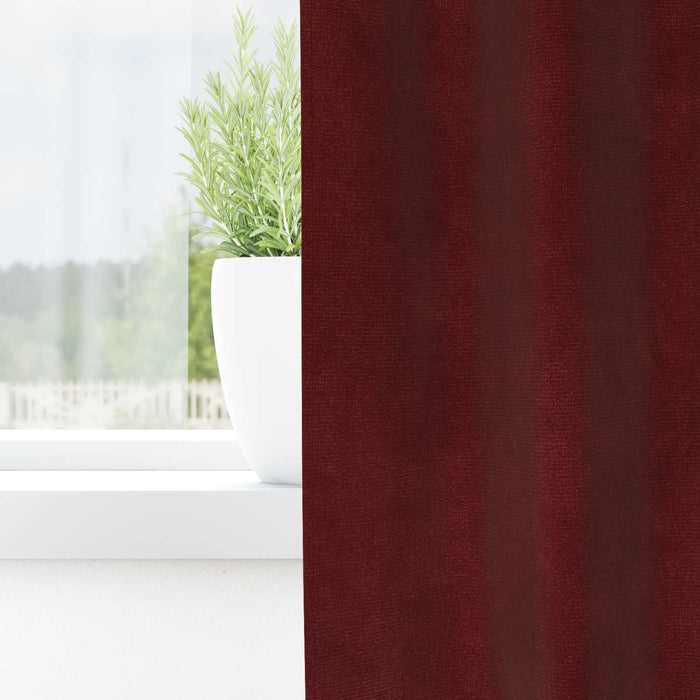 Perdele opace 2 pcs Roșu Vin 140 x 175 cm Catifea - WALTI WALTI