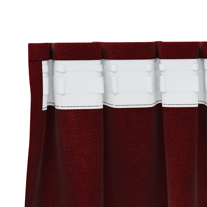 Perdele opace 2 pcs Roșu Vin 140 x 140 cm Catifea - WALTI WALTI