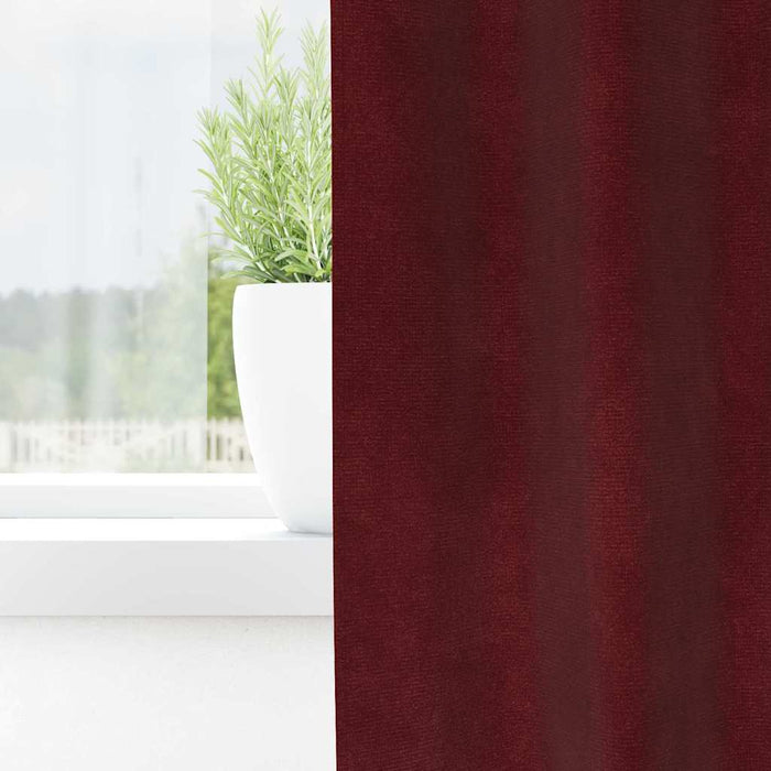 Perdele opace 2 pcs Roșu Vin 140 x 140 cm Catifea - WALTI WALTI