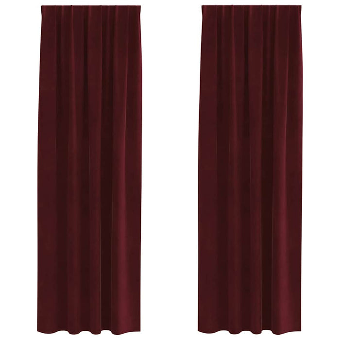 Perdele opace 2 pcs Roșu Vin 140 x 260 cm Catifea - WALTI WALTI