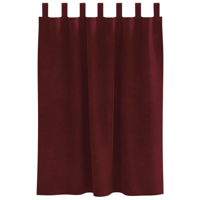 Perdele opace 2 pcs Roșu Vin 140 x 140 cm Catifea - WALTI WALTI