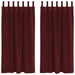 Perdele opace 2 pcs Roșu Vin 140 x 175 cm Catifea - WALTI WALTI