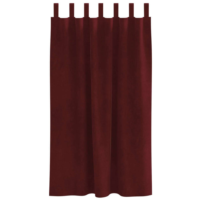 Perdele opace 2 pcs Roșu Vin 140 x 175 cm Catifea - WALTI WALTI