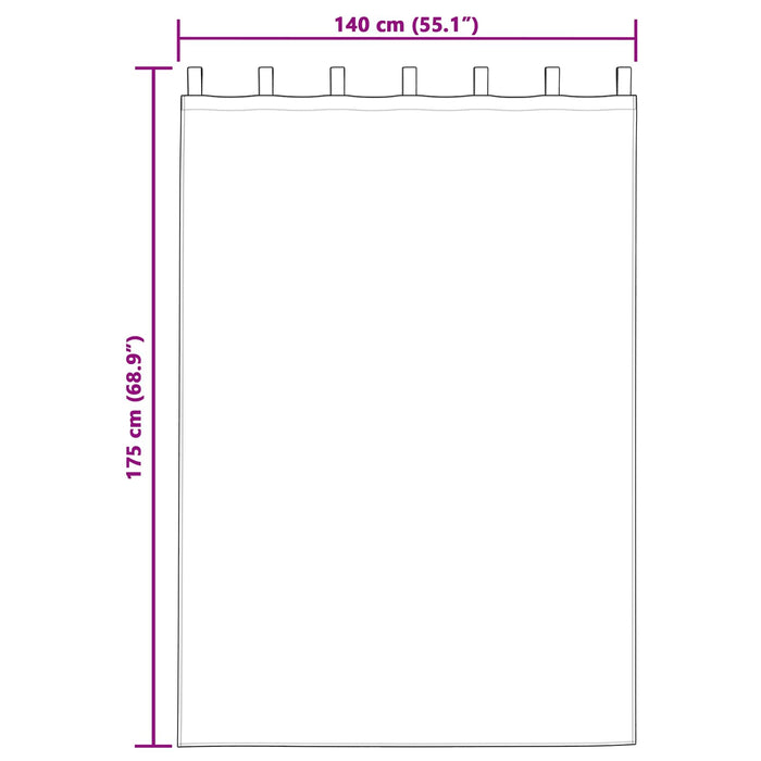 Perdele opace 2 pcs Roșu Vin 140 x 175 cm Catifea - WALTI WALTI