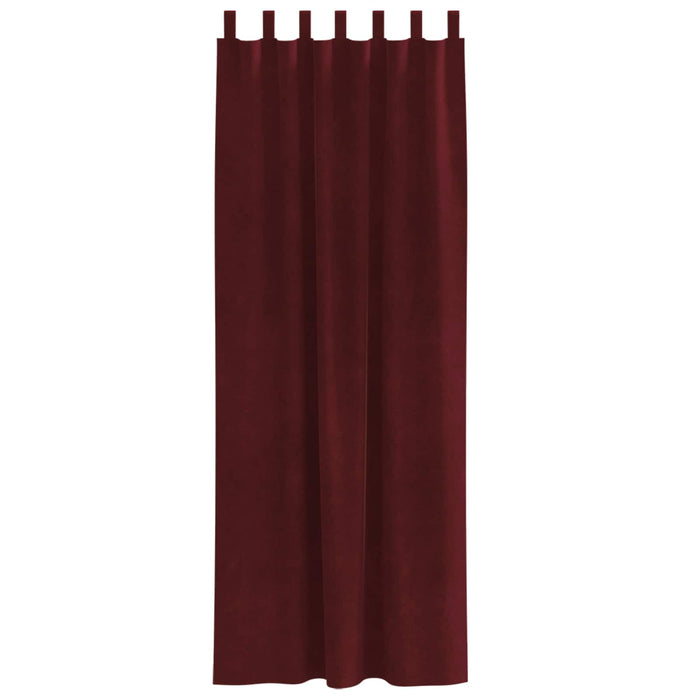 Perdele opace 2 pcs Roșu Vin 140 x 245 cm Catifea - WALTI WALTI