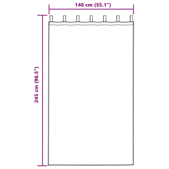 Perdele opace 2 pcs Roșu Vin 140 x 245 cm Catifea - WALTI WALTI
