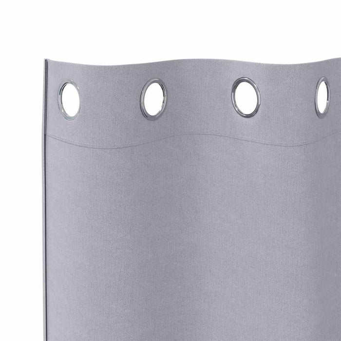 Perdele Opaque cu Inel 2 buc. Gri Metalic 140 x 140 cm - WALTI WALTI