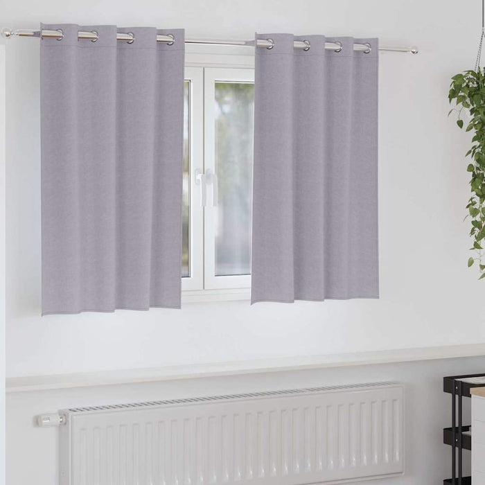 Perdele Opaque cu Inel 2 buc. Gri Metalic 140 x 140 cm - WALTI WALTI