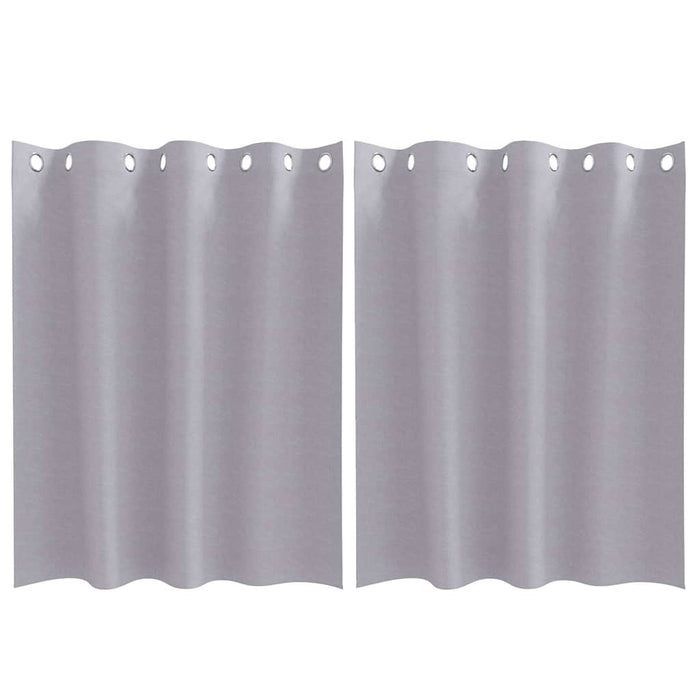 Perdele Opaque cu Inel 2 buc. Gri Metalic 140 x 140 cm - WALTI WALTI