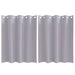 Perdele Opaque cu Inel 2 buc. Gri Metalic 140 x 140 cm - WALTI WALTI