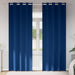 Perdele cu perdele 2 pcs Albastru închis 225 x 140 cm Poliester - WALTI WALTI