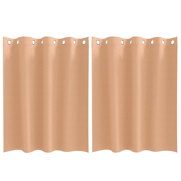 Perdele cu perdele 2 pcs Maro deschis 140 x 140 cm Poliester - WALTI WALTI