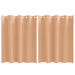 Perdele cu perdele 2 pcs Maro deschis 140 x 140 cm Poliester - WALTI WALTI