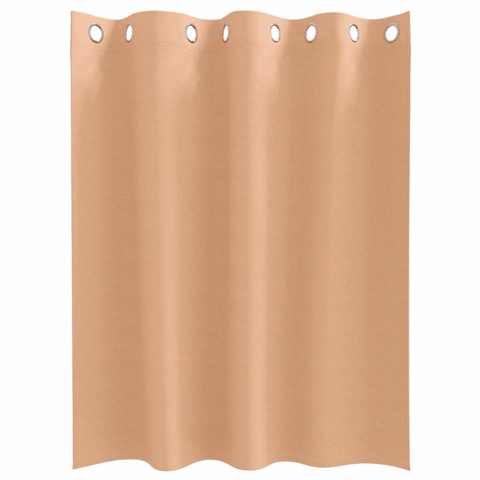 Perdele cu perdele 2 pcs Maro deschis 140 x 140 cm Poliester - WALTI WALTI