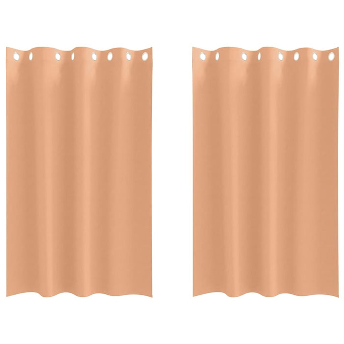 Perdele cu perdele 2 pcs Maro deschis 175 x 140 cm Poliester - WALTI WALTI