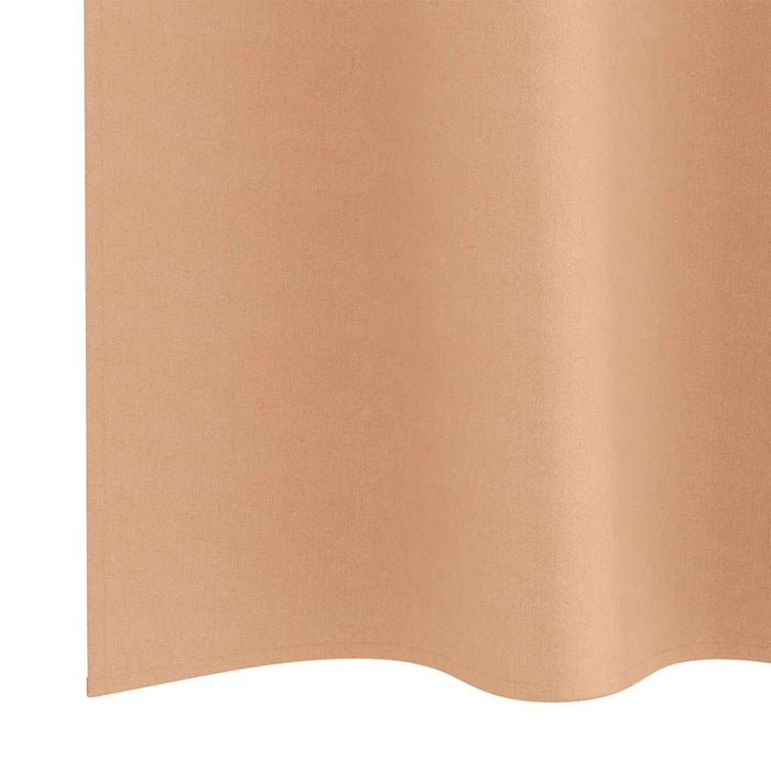 Perdele cu perdele 2 pcs Maro deschis 245 x 140 cm Poliester - WALTI WALTI
