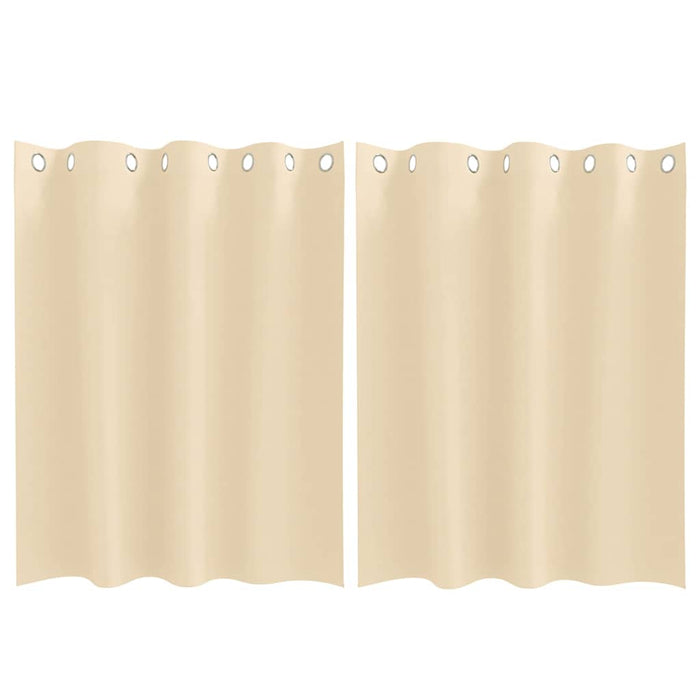 Perdele cu perdele 2 pcs Crem 140 x 140 cm Poliester - WALTI WALTI