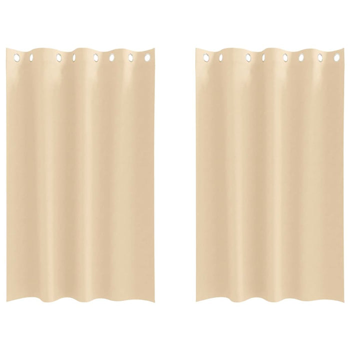 Perdele cu perdele 2 pcs Crem 175 x 140 cm Poliester - WALTI WALTI