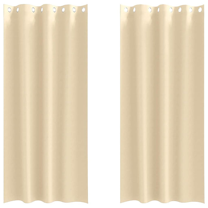 Perdele cu perdele 2 pcs Crem 225 x 140 cm Poliester - WALTI WALTI