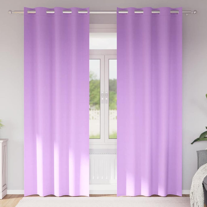 Perdele cu perdele 2 pcs Violet 245 x 140 cm Poliester - WALTI WALTI