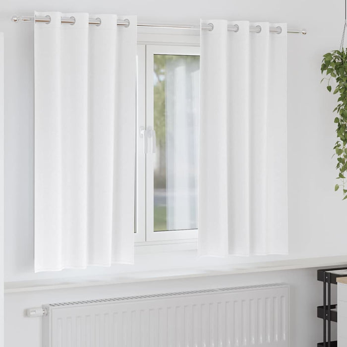 Perdele cu perdele 2 pcs Alb pur 175 x 140 cm Poliester - WALTI WALTI