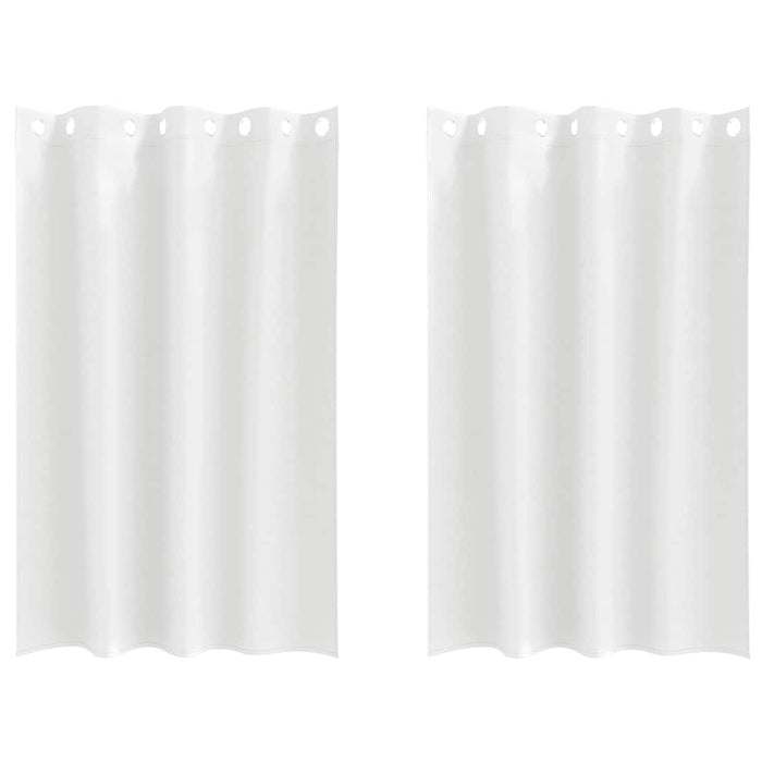 Perdele cu perdele 2 pcs Alb pur 175 x 140 cm Poliester - WALTI WALTI