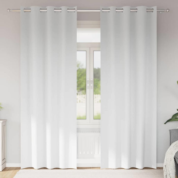 Perdele cu perdele 2 pcs Alb pur 245 x 140 cm Poliester - WALTI WALTI