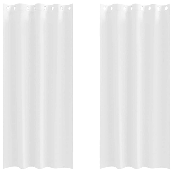 Perdele cu perdele 2 pcs Alb pur 245 x 140 cm Poliester - WALTI WALTI