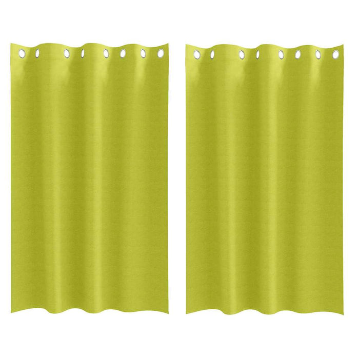 Perdele cu perdele 2 pcs Verde măr 175 x 140 cm Poliester - WALTI WALTI