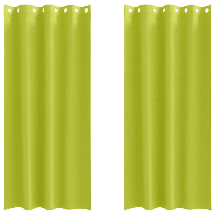 Perdele cu perdele 2 pcs Verde măr 245 x 140 cm Poliester - WALTI WALTI