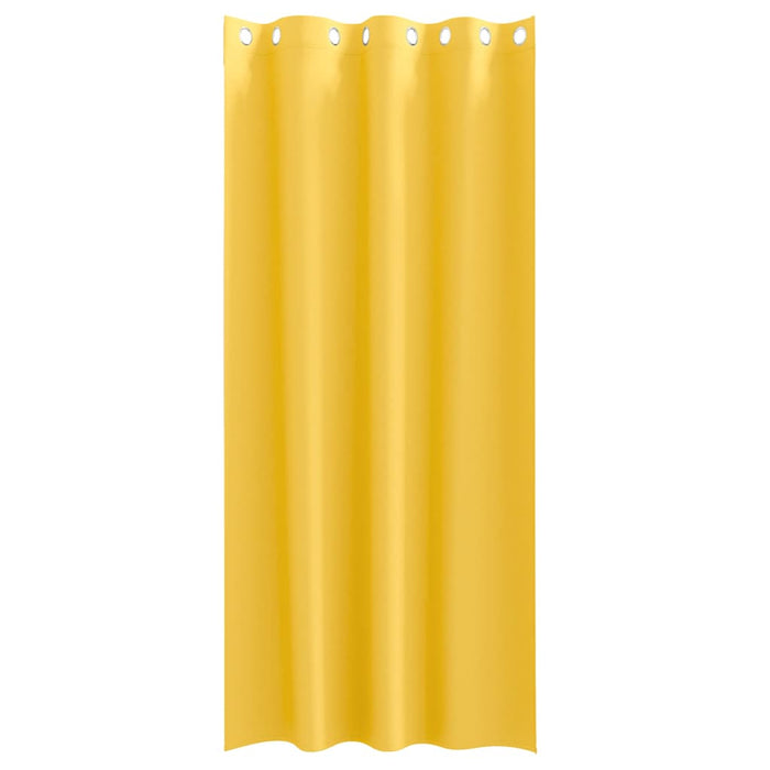 Perdele cu perdele 2 pcs galben muștar 225 x 140 cm Poliester - WALTI WALTI