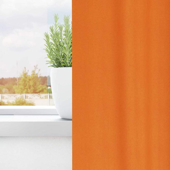 Perdele Opaque cu Inel 2 pcs Portocalie Aprinsă 225 x 140 cm WALTI