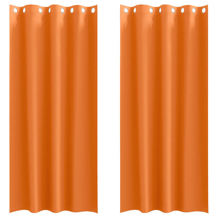 Perdele 2 pcs Portocaliu intens 245 x 140 cm Poliester - WALTI WALTI